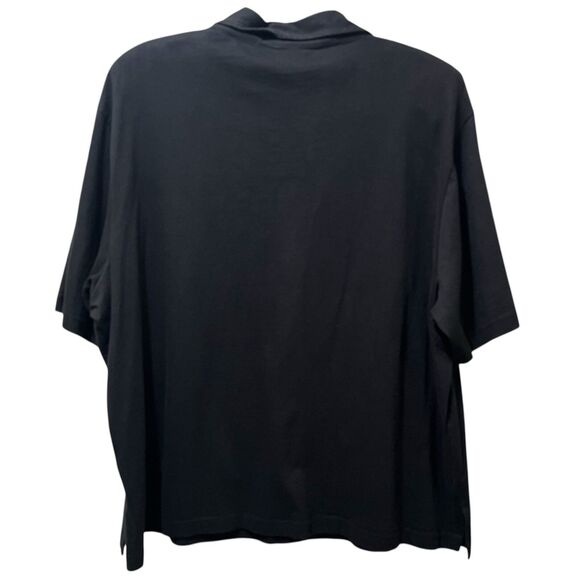 VTG JBM Sport 3X Black Button Front Shoulder Pads Beach Embroidery, Cotton, NWT - Picture 2 of 7